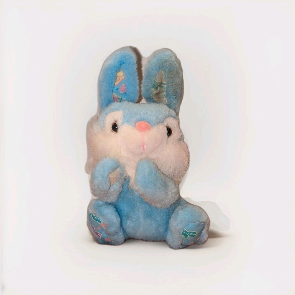 Vintage T.L. Toys Blue Plush‎ Easter Bunny Rabbit 80s 90s Nostalgia